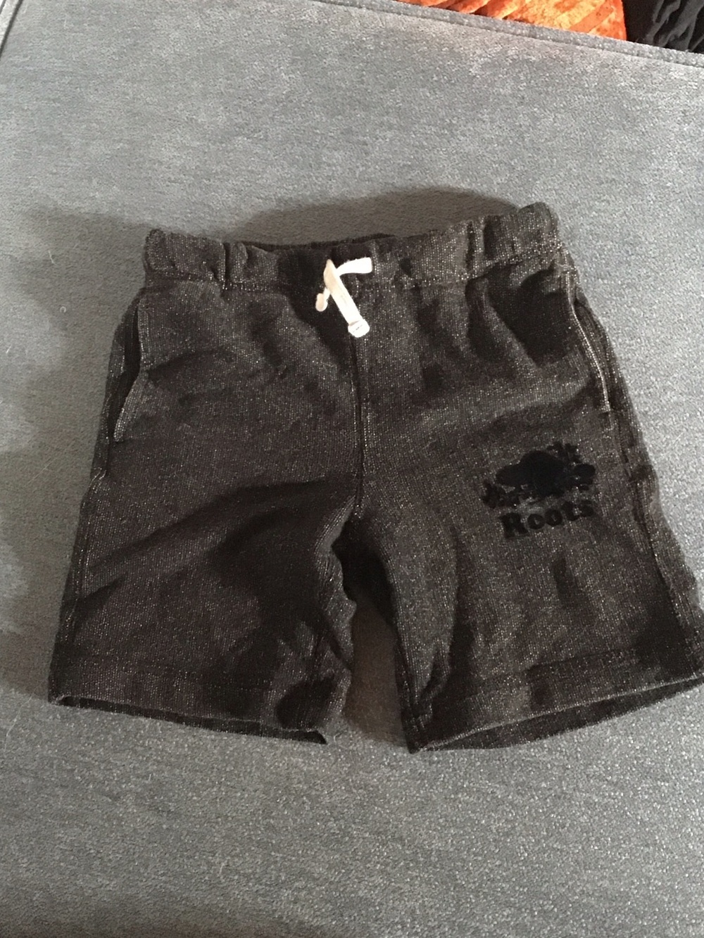 Roots Kids Charcoal Black Drawstring Shorts